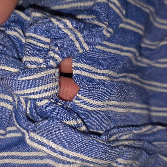 Blue and White Striped Romper LILY ROSE - Picture 3 of 7